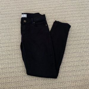 FREE PEOPLE BLACK ANKLE SKINNY JEANS - SIZE 28